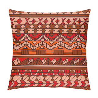 Personality  Hand Drawn Aztec Geometric Colorful Seamless Pattern Pillow Covers