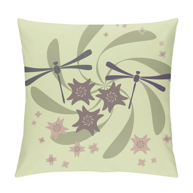 Personality  Flower and dragonfly pillow covers