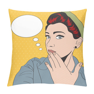 Personality  Vintage Pop Art Girl Pillow Covers