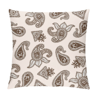 Personality  Decorative Background Hand-Drawn Henna Mehndi Abstract Mandala Flowers Pillow Covers