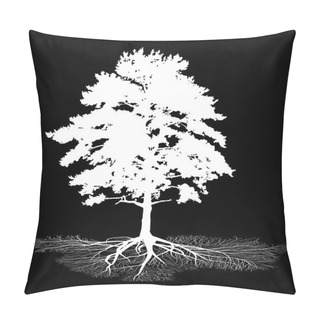 Personality  Isolated On Black Pine With Root Pillow Covers