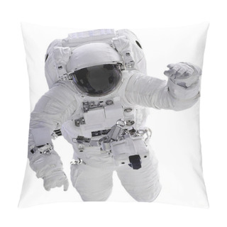 Personality  Astronaut Isolated On White Background With Clipping Path - Elements Of This Image Furnished By NASA. Pillow Covers