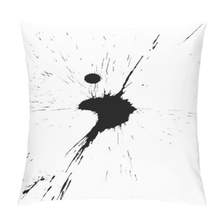 Personality  Ink Blot Isolated On White Background Pillow Covers