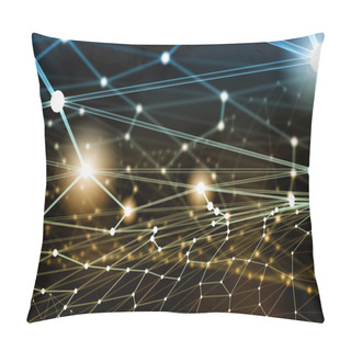 Personality  Connected Lines Background Pillow Covers