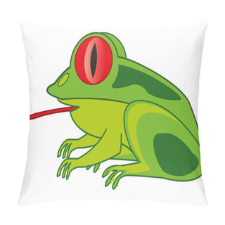Personality  Cartoon Animal Frog On White Background Is Insulated Pillow Covers