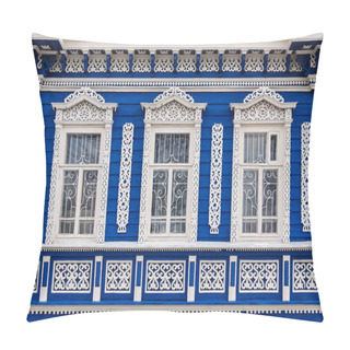 Personality  Carved Ornament, Wall Decoration, Ornamental Patterns On Old House, Gorodets, Russia Pillow Covers