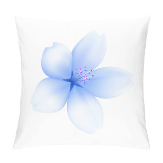 Personality  Vector Realistic Cherry Blossom On White Background Pillow Covers