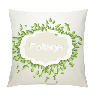 Personality  Vector Background With Green Leaves. Pillow Covers
