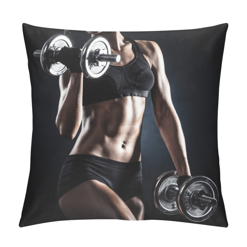 Personality  Fitness with dumbbells pillow covers