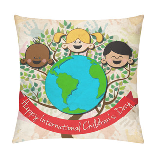 Personality  Vector Background For International Children Day Pillow Covers