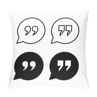 Personality  Quote Icon Vector For Web And Mobile App. Quotation Mark Sign And Symbol Pillow Covers
