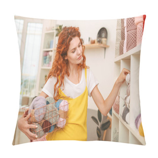 Personality  Creative Needlewoman Coming To Textile Shop Pillow Covers