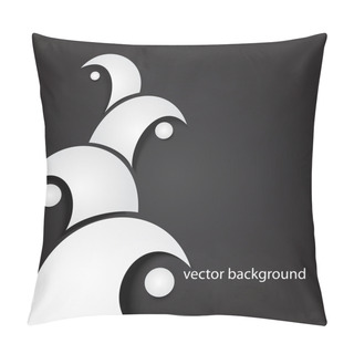 Personality  Vector Background With White Waves Pillow Covers