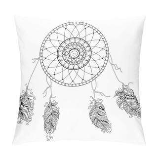 Personality  Dream Catcher With Decorated Feathers Pillow Covers