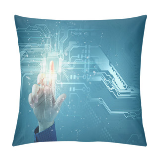 Personality  Future Technology. Touch Button Inerface Pillow Covers