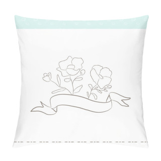 Personality  Hand Drawn Collection Of Romantic Invitations. Wedding, Marriage Pillow Covers