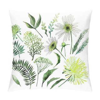 Personality  Watercolor Green Floral Collection  Pillow Covers