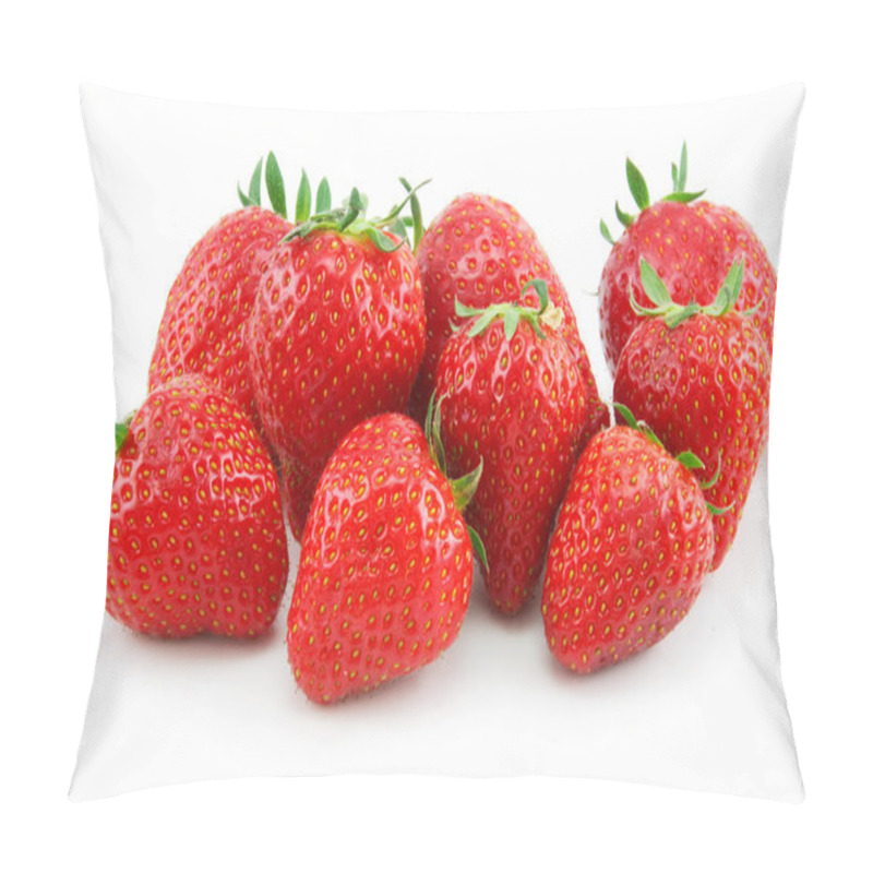 Personality  Ripe Strawberries in Basket Isolated on pillow covers