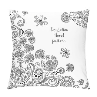 Personality  Vector Black And White Floral Pattern Pillow Covers