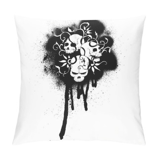 Personality  Graffiti Skull Pattern Pillow Covers