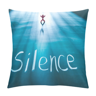 Personality  Silence Concept, Conceptual Word On Blackboard Pillow Covers