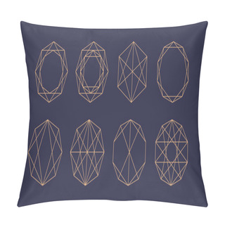 Personality  Stylish Geometric Emblem And Template For Design. Vector Illustration. Pillow Covers