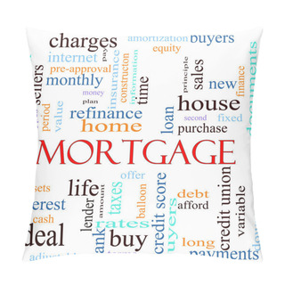Personality  Mortgage Word Concept Illustration Pillow Covers