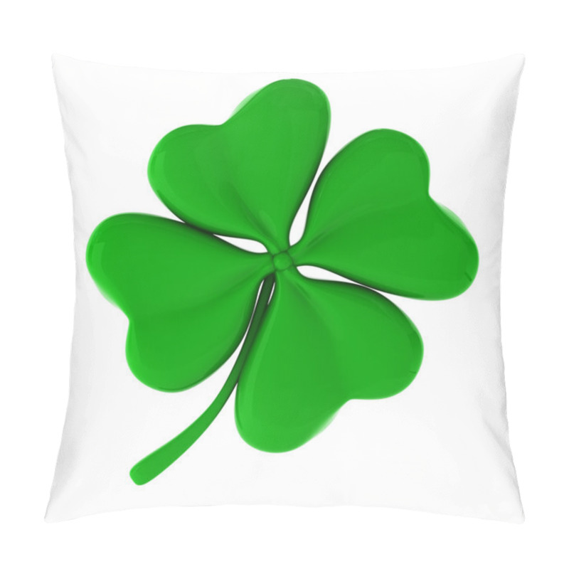 Personality  3d render of green clover pillow covers