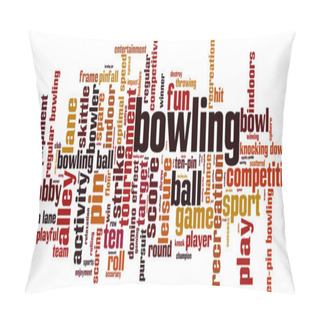 Personality  Bowling Word Cloud Pillow Covers