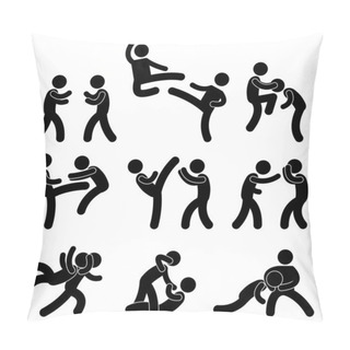 Personality  Fight Fighter Muay Thai Boxing Karate Taekwondo Wrestling Pillow Covers