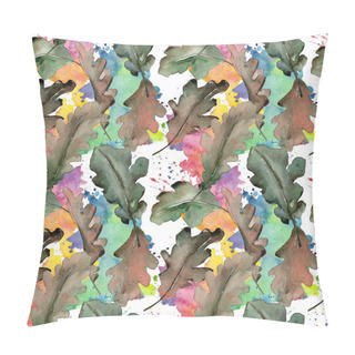 Personality  Oak Leaves Pattern In A Watercolor Style. Pillow Covers