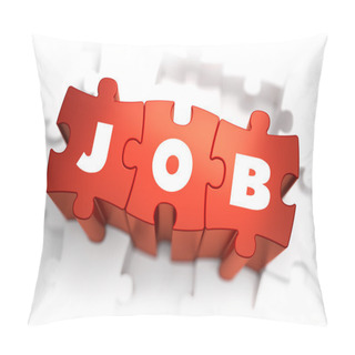 Personality  Job - Text On Red Puzzles. Pillow Covers