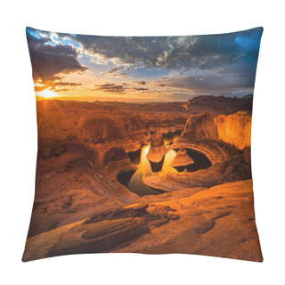 Personality  Sunrise Over Reflection Canyon Pillow Covers