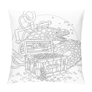 Personality  Moray And A Treasure Chest Pillow Covers