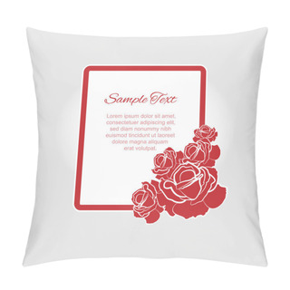 Personality  Vector Floral Frame With Roses. Pillow Covers