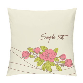Personality  Vector Background With Magnolia Flowers For Your Card Pillow Covers