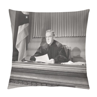 Personality   Judge Holding Document Pillow Covers