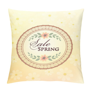 Personality  Emblem With Spring Time Pillow Covers