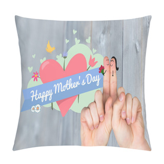 Personality  Composite Image Of Fingers As A Couple Pillow Covers