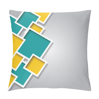 Personality  Abstract 3d Square Background, Colorful Tiles, Geometric, Vector Illustration Pillow Covers