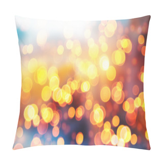 Personality  Blurred Abstract Golden Spot Lights On Dark Background Pillow Covers