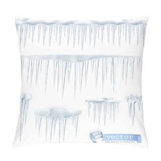 Personality  Icicles, Set Vector Pillow Covers