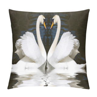 Personality  Loving Swans Pillow Covers