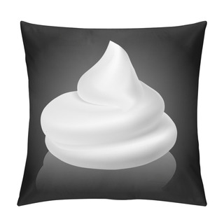 Personality  Reallistichny White Cream On A Black Background Pillow Covers