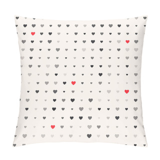 Personality  Seamless Patterns With Hearts. Valentines Day Background Pillow Covers