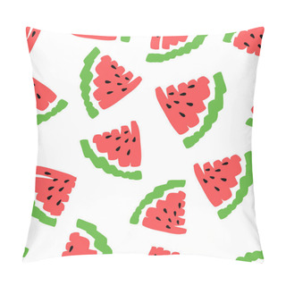 Personality  Watermelon Slices Seamless Pattern, Vector Illustration Pillow Covers