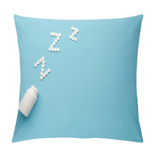 Personality  Jar With Sleeping Pills On Color Background Pillow Covers