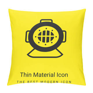 Personality  Aqualung Minimal Bright Yellow Material Icon Pillow Covers