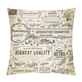 Personality  Vintage Design Elements Collection. Pillow Covers