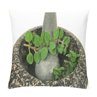 Personality  Mortar And Pestle With Oregano Pillow Covers